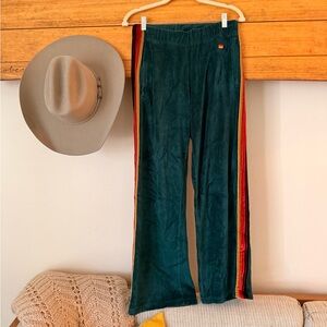 Aviator Nation Velour Wide Leg Sweatpants